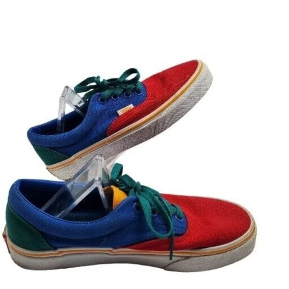 Vans Unisex Off‎ The Wall 500714 Blue/Red/Yellow Shoes Sneakers Size M 5.5 W 7